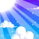 sunshine on a blue sky