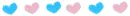 Blue & Pink Hearts