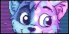 Blue and purple kitty