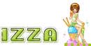 Izza green text