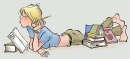 Girl studying
