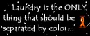 Laundry is the ONLY thing that should be separated by color