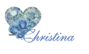 Christina with blue roses