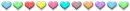 colored hearts