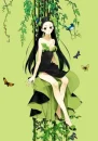 a girl in nature