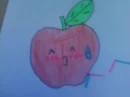 red cute apple