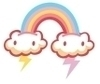 rainbow that has thunderstorn