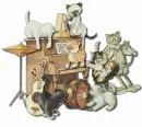 cats are playing with each others