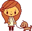 LIL GIRL WITH PUPPY