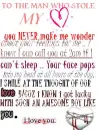 to the man who stole my heart