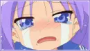 a girl is crying