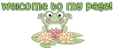 Welcome to my page-green frog