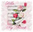 Hello My friend with roses