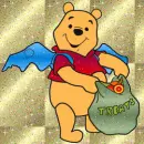 pooh with treats for halloween