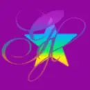 cute chibi backgrond flashy stars rainbow