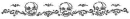 Skulls and Bats boarder (silver)