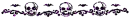 Skulls and Bats boarder (black and purple)