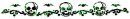 Skulls and Bats boarder (black and green)