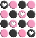 Lt.Pink&Black Dots w/Hearts