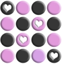 Lt.Purple&Black Dots w/Hearts