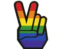 Rainbow Peace Fingers