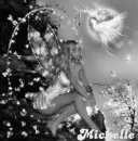 Michelle black and white angel