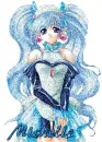 michelle blue girl glitter