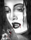 Vampire and flower