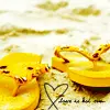 yellow flip flops