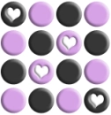 Lt.Purple&Black Dots w/Hearts