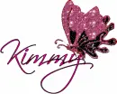 Kimmy-dark pink & black butterfly