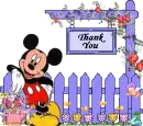 Mickey Mouse Floral Garden - Thank You