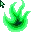 flaming green cursor