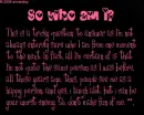 so who am i?