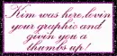 Kim was here lovin' your graphic...