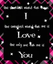 I love you