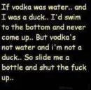 if vodka was water