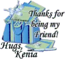 Thanks for being my friend, hugs Kenia
