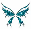teal butterfly