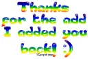 thanks for the add