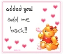 added you!