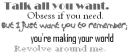 talk all you want