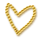 gold dot heart
