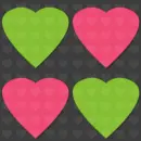 lime and pink heart bg