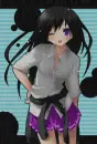 anime girl in the rain