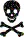 Black glittery skull
