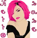 pink haired girl