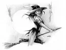 witch on a broom