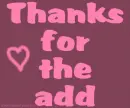 Thanks for the add