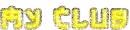my club glitter text yellow
